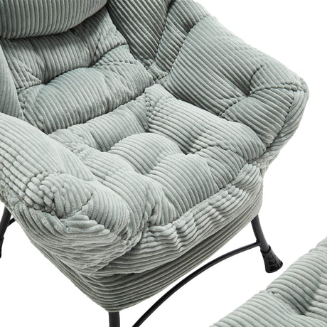 Soft Lounge Chair With Ottoman And Side Pocket - Sleep Galleria