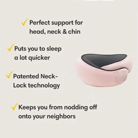 Neck Travel Pillow Memory Foam Neck Pillow Comfort Compact Ergonomic for Travel