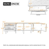 Modern Rattan-Inspired TV Stand With Storage Cabinets - Sleep Galleria