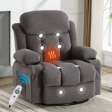 Soft Velvet Manual Swinging Massage Recliner Chair