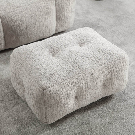 Fluffy Velvet Bean Bag Chair With Ottoman - Sleep Galleria