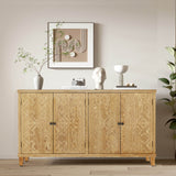 Brown Vintage Corner MDF Accent Storage Cabinet - Sleep Galleria