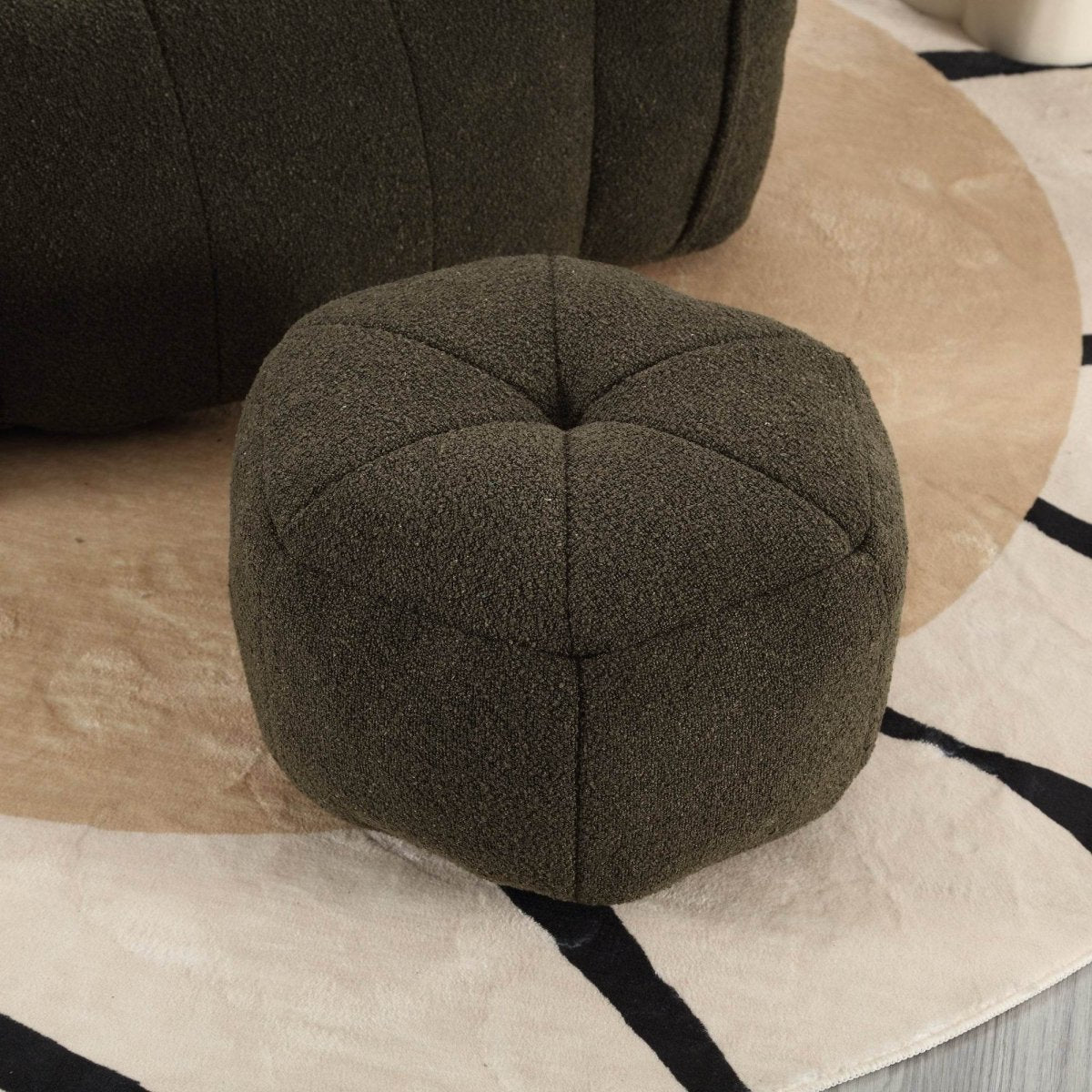 Soft Chenille Bean Bag Chair with Foam - Calmora - Sleep Galleria