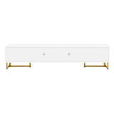 Modern White MDF TV Stand With Storage Cabinet - Sleep Galleria