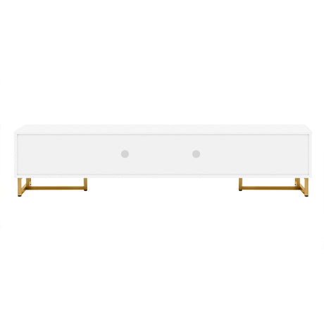 Modern White MDF TV Stand With Storage Cabinet - Sleep Galleria