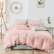 3-Piece Bean Paste Grey Bedding Set With Pillowcase - Sleep Galleria