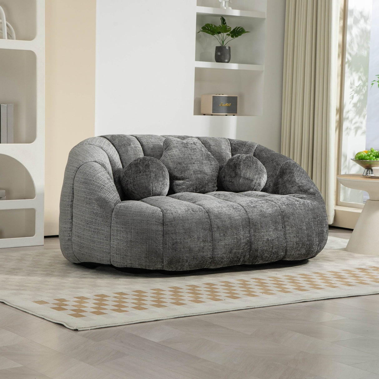 High Density Foam Chenille Bean Bag Lounge Chair - Sleep Galleria