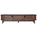 Modern Solid Wood Rattan Media Console TV Stand - Sleep Galleria