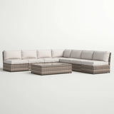 8-Piece Weather-Resistant Mixed Gray Wicker Patio Seating Set