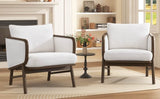 Set of 2 Sherpa Fabric Upholstered Accent Chairs - Sleep Galleria