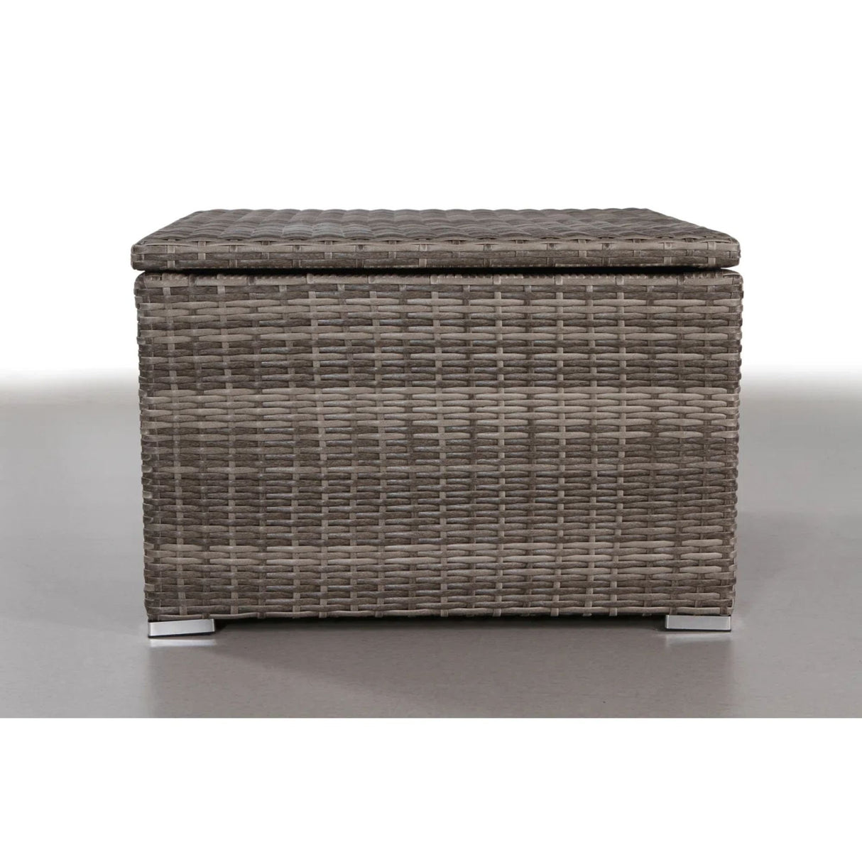 Modern Grey Mix Wicker Outdoor Storage Sectional Corner Table