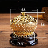 Lotus Brass Aromatherapy Burner With Artistic Trumpet Design - Sleep Galleria