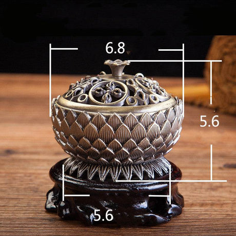Lotus Brass Aromatherapy Burner With Artistic Trumpet Design - Zenvia - Sleep Galleria