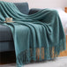 Knitted Acrylic Fiber Pineapple Grid Blanket 180x200cm - Sleep Galleria