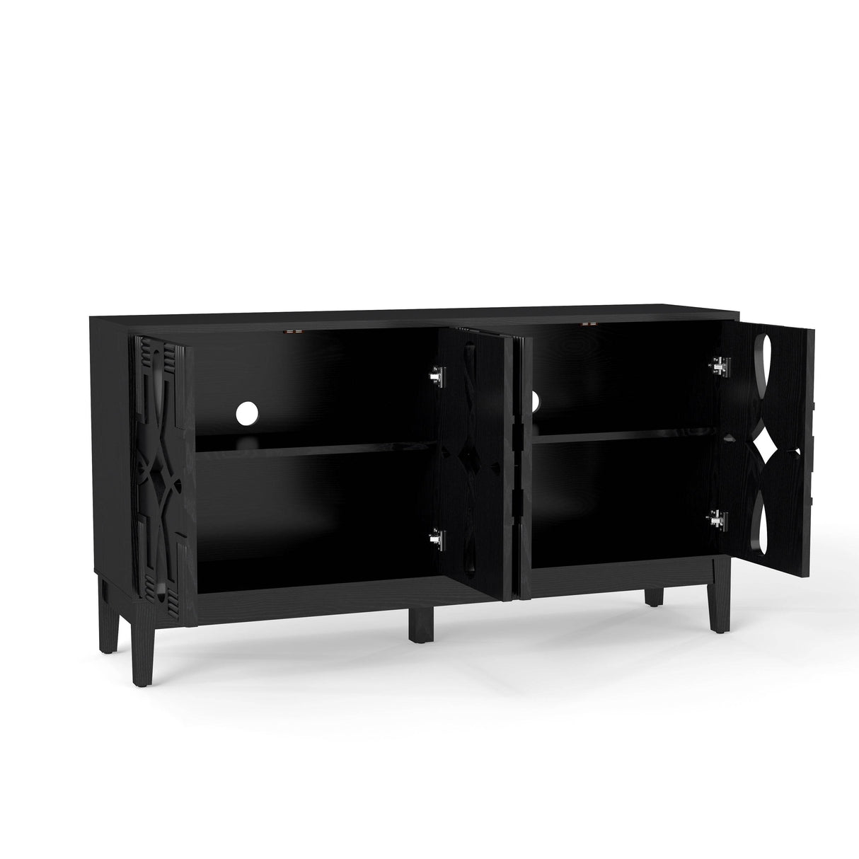 Mid Century Modern Solid Wood Storage Sideboard Cabinet - Sleep Galleria