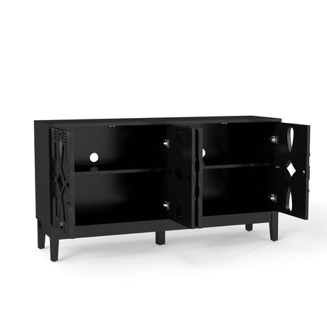 Mid Century Modern Solid Wood Storage Sideboard Cabinet - Sleep Galleria