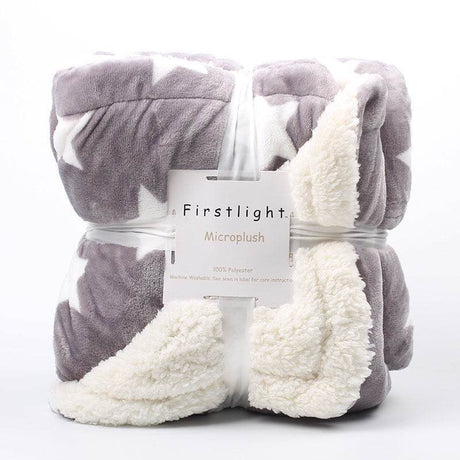 Double Thickened Imitation Lambskin Plush Polyester Blanket - Calmora - Sleep Galleria