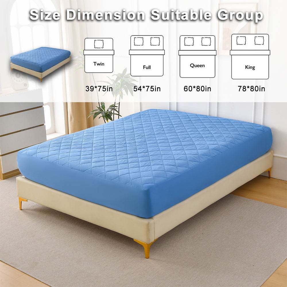Ultrasonic Waterproof Cotton Twin Mattress Protector - Sleep Galleria