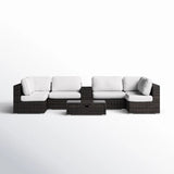 Fully Assembled Espresso Rattan Patio Seating Group