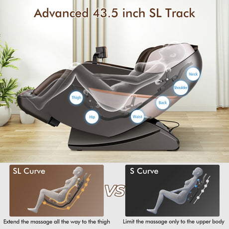 Therapy 22 - SL Track Full Body Zero Gravity Massage Chair Recliner Thai Stretch Heat Roller