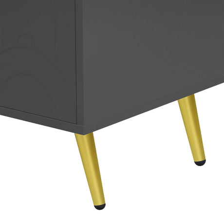 Modern Gray MDF TV Stand With Adjustable Shelf - Sleep Galleria