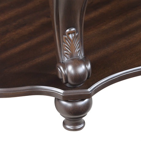 3-Piece Espresso Rubber Wood Coffee Table Set - Sleep Galleria