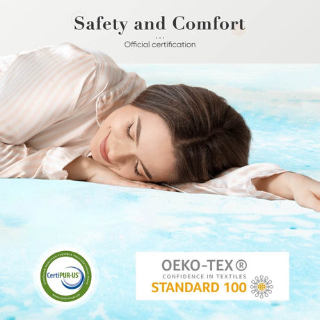 Memory Foam Cooling Gel Infused Mattress Topper - Sleep Galleria