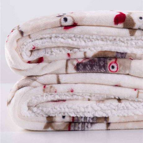Double Thickened Imitation Lambskin Plush Polyester Blanket - Calmora - Sleep Galleria
