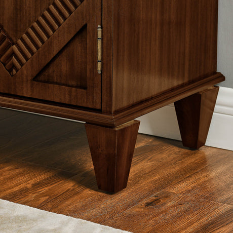 Mid Century Modern Walnut Storage Sideboard Cabinet - Sleep Galleria