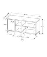 Industrial 48-Inch Grey Brown Media Console Cabinet - Sleep Galleria