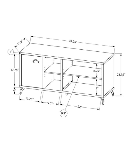 Industrial 48-Inch Grey Brown Media Console Cabinet - Sleep Galleria