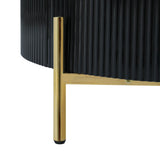 Modern Round Coffee Table With Two Large Drawers - Sleep Galleria