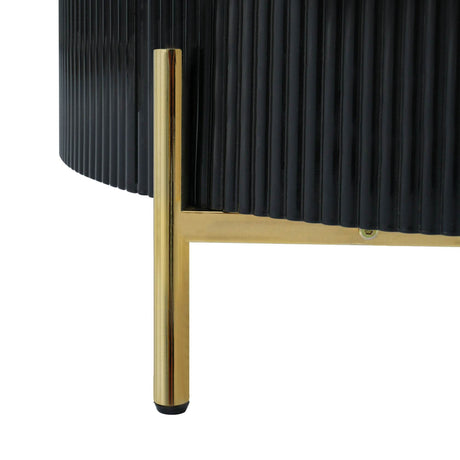 Modern Round Coffee Table With Two Large Drawers - Sleep Galleria