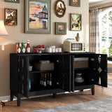 Mid Century Modern Solid Wood Storage Sideboard Cabinet - Sleep Galleria