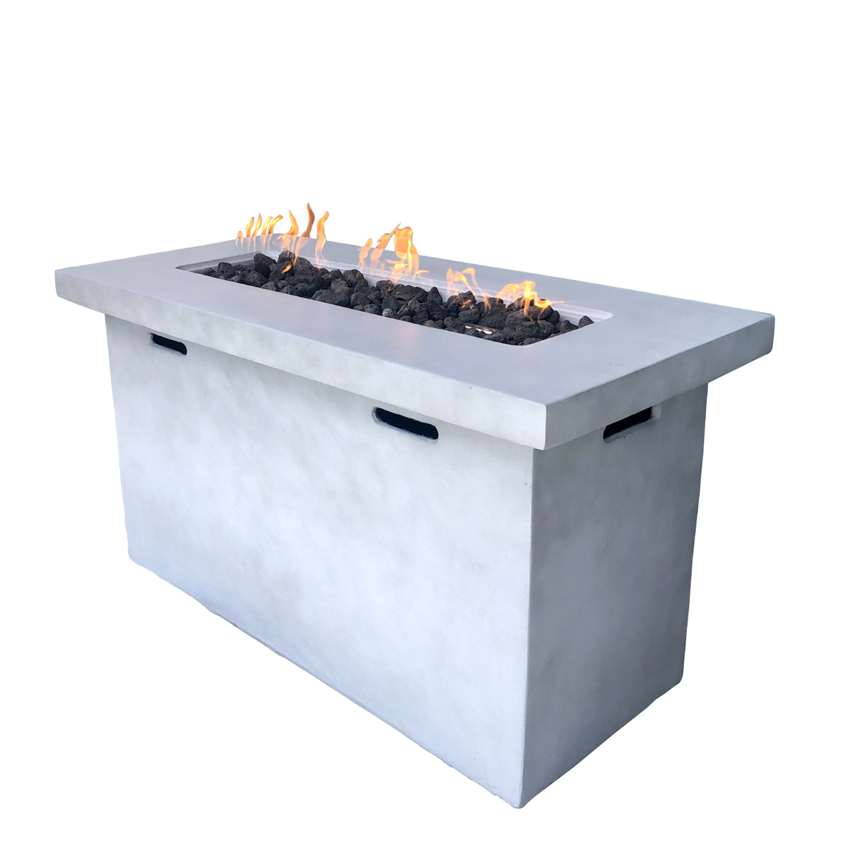 Fiber Reinforced Concrete Propane Outdoor Fire Pit Table