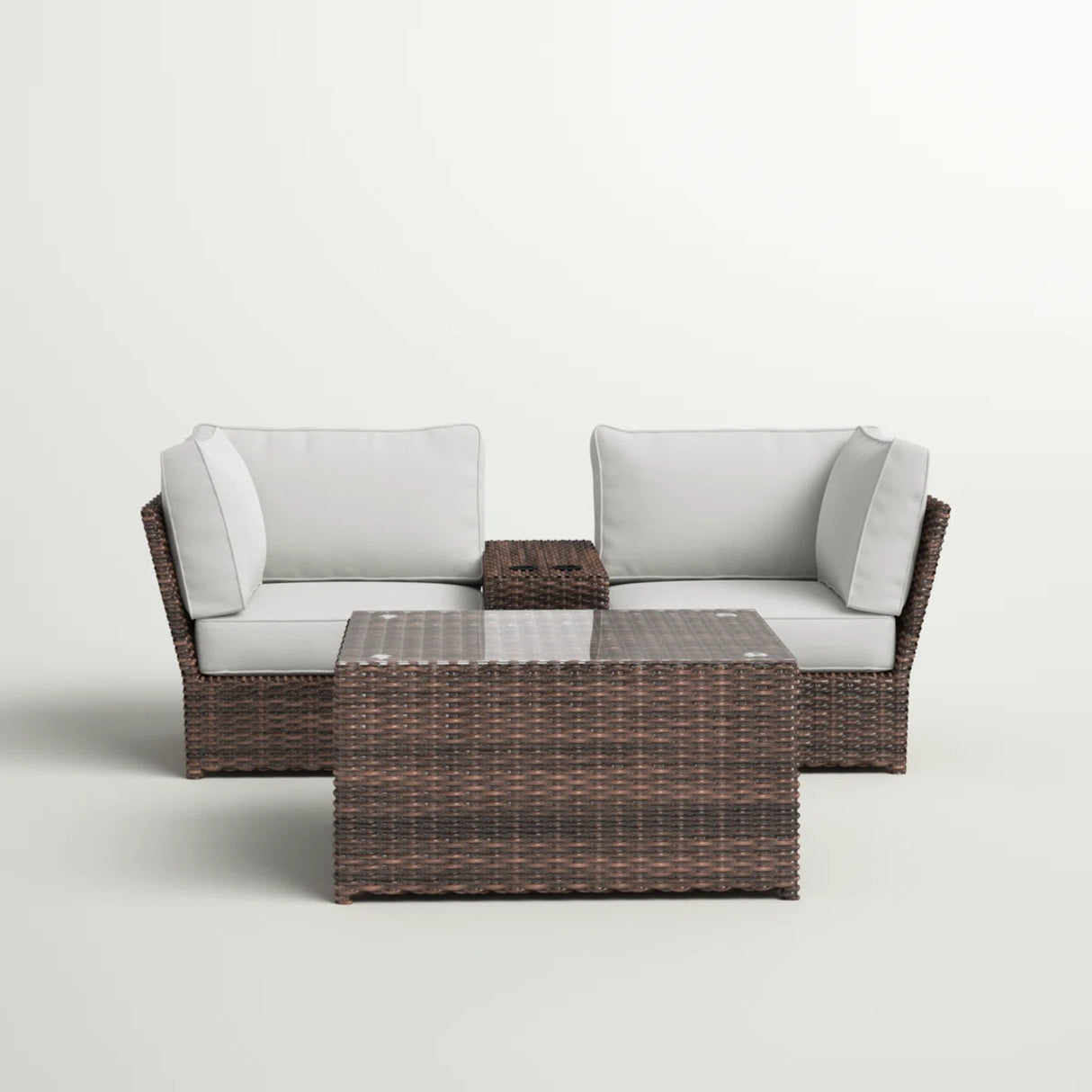 All-Weather Wicker 4-Piece Outdoor Sectional Seating Set