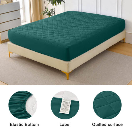 Waterproof Quilted Cotton Fitted Sheet Full - Sleep Galleria
