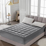 Full Size Plush Cotton Mattress Pad With Elastic Skirt - Sleep Galleria