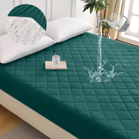 Waterproof Quilted Cotton Fitted Sheet Full - Sleep Galleria