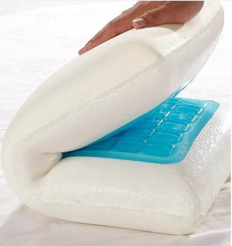 Slow Rebound Memory Foam Cooling Pillow With Cotton Cover - Zenvia - Sleep Galleria