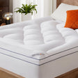 【Bedlore】Mattress Topper, Thick Pillow Top Pad for Back Pain Relief, Cooling Soft Mattress Cover with Deep Pockets 6-18 Inch