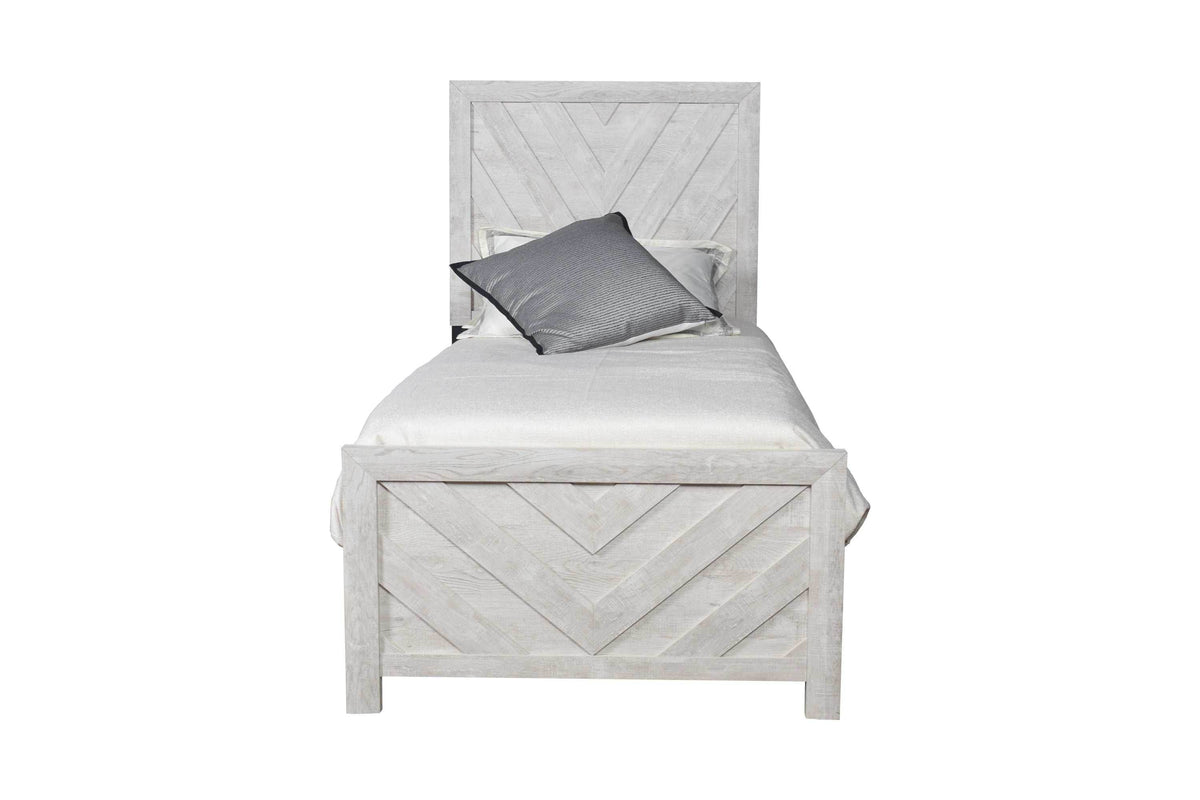 Modern Twin Wood Slat Bed Frame With Headboard