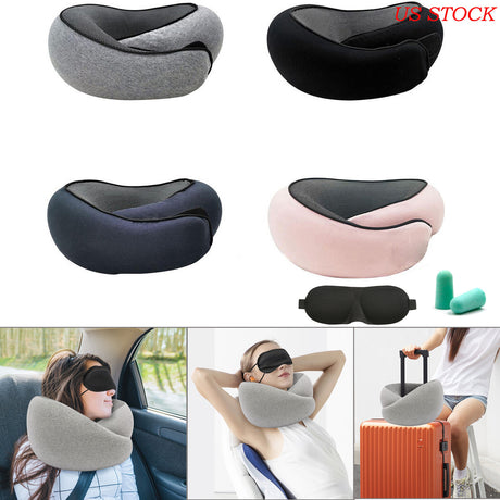 Neck Travel Pillow Memory Foam Neck Pillow Comfort Compact Ergonomic for Travel