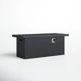 Modern Charcoal Concrete Outdoor Propane Fire Pit Table