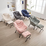 Soft Lounge Chair With Ottoman And Side Pocket - Sleep Galleria