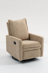 Camel Velvet Plush Manual Button Armchair Sofa