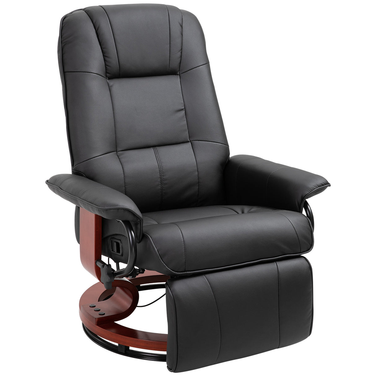 PU Leather Swivel Recliner Chair With Footrest