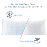Virtu Temperature Regulating Reversible Cooling Body Pillow for Adult, Adjustable Memory Foam Long Body Pillows for Bed, 20" X 54"