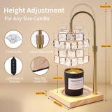 Candle Warmer Lamp with Timer,Electric Candle Warmer Dimmable and Height Adjustable Wax Melt Warmer for Scented Wax Jar Candles,Aromatherapy Decorative Candle Heater Home Fragrance Warmer