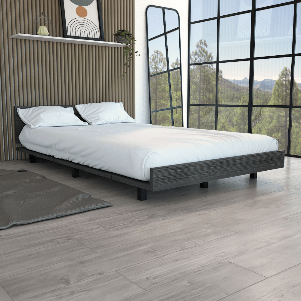 Modern Composite Twin Bed Frame With Headboard